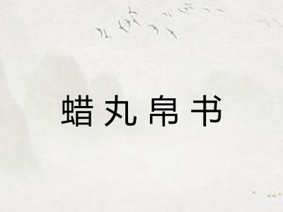 蜡丸帛书