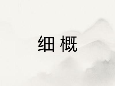 细概