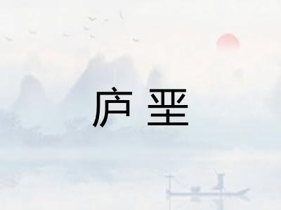庐垩