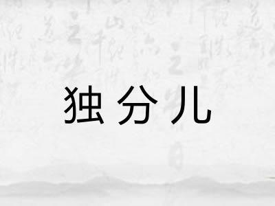 独分儿 独分儿