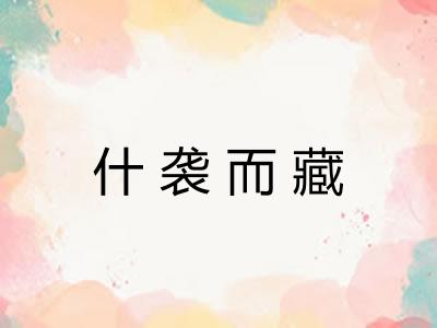 什袭而藏
