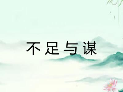 不足与谋