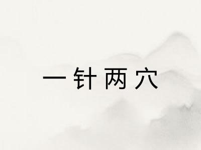 一针两穴 一针两穴