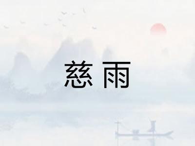 慈雨