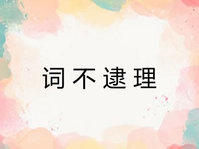 词不逮理