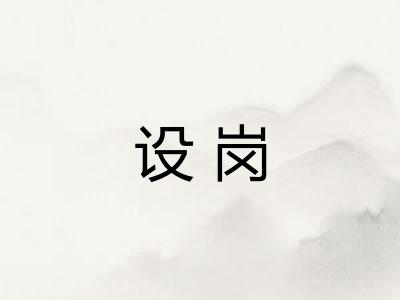 设岗