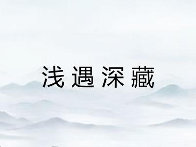 浅遇深藏 浅遇深藏