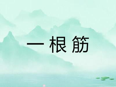 一根筋 一根筋